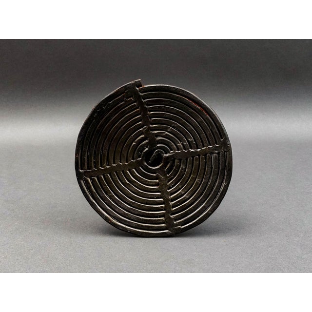 Metal Vintage Brutalist Studio Iron Metal Art Candlestick Holders - a Pair For Sale - Image 7 of 8