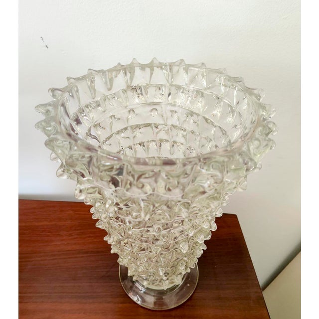 Vintage Art Deco Rostrato Murano Glass Vase, 1930s, in Good conditions. Designed 1920 to 1949 This piece is attributed to...