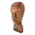 Beautiful Vintage Hand Carved Wooden African Woman Girl With Ponytail Bust Head For Sale