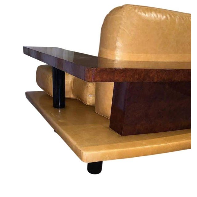 Art Deco Vintage American Art Deco–Style Sofa, Late 20th Century (C. 1980s) For Sale - Image 3 of 10