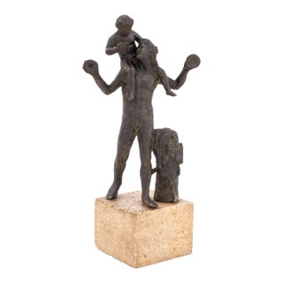 After the Antique Satyr & Young Dionysus Sculpture For Sale