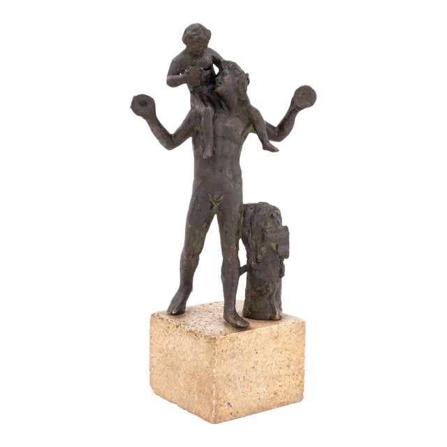 After the Antique Satyr & Young Dionysus Sculpture For Sale
