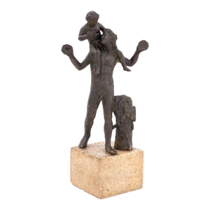 After the Antique Satyr & Young Dionysus Sculpture