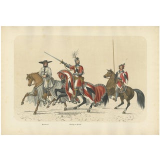 After Jenny, Rudolf Von Erlach Leading the Swiss in Grand Festival Procession, 1855, Print For Sale