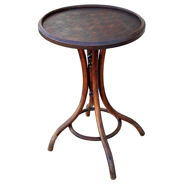 Late 19th Century Late Victorian Bentwood Oak Chess Board Games Tablein the Style of Thonet For Sale - Image 5 of 8