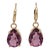 Genuine 12.8cts Amethyst Levertops in Solid 14k Yellow Gold-Set of 2 For Sale