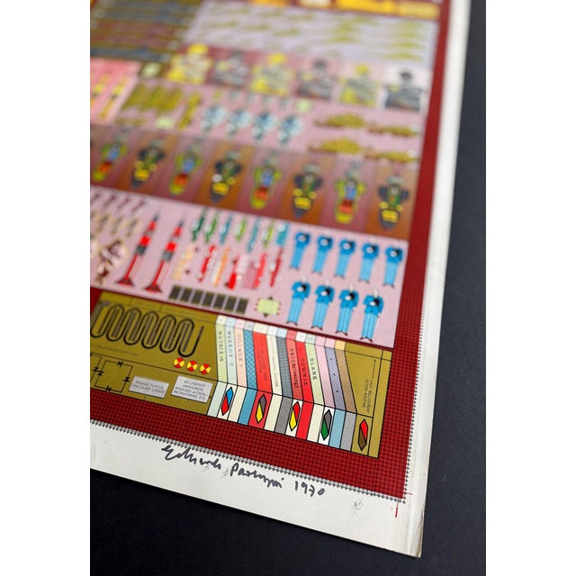 1970s Eduardo Paolozzi, Agile Coin Gross Decision, 1970, Acrylic on Paper For Sale - Image 5 of 6