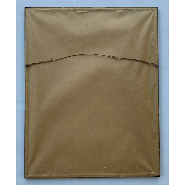 1940s 1940s Fashion Watercolor Painting From California For Sale - Image 5 of 5