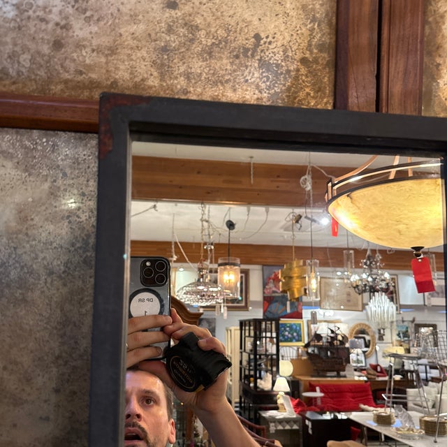 Bid K Home Paned Glass Floor Mirror For Sale - Image 12 of 12