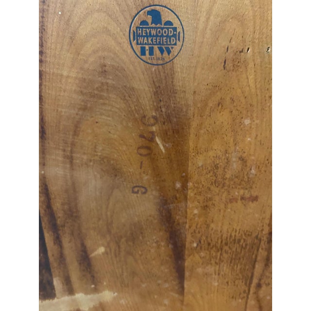 1950s Vintage Mid Century Modern Heywood Wakefield Aristocraft Corner Table For Sale - Image 5 of 8