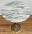 Vintage French Style Round Marble Top Brass Filigree Base Table For Sale - Image 4 of 10