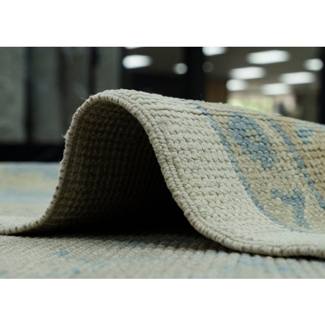 Blue Turkish Oushak Rug 9'10" x 13'9" #18604 For Sale - Image 8 of 8