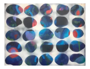 Peter Rossiter Blue Variant. Contemporary Mixed Media Abstract Painting 2018