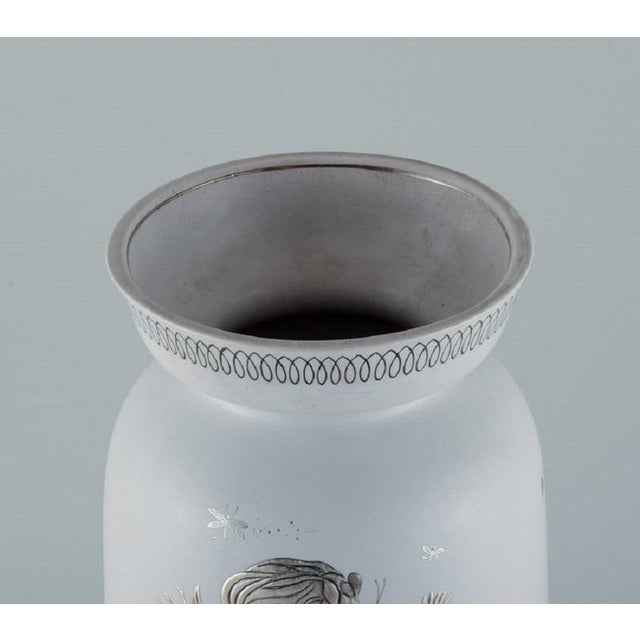 Large Swedish Grazia Ceramic Vase by Stig Lindberg for Gustavsberg For Sale - Image 6 of 8