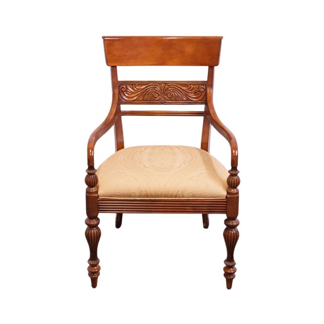 American Ethan Allen British Classics Collection Early American Traditional Dining Arm Chair 29-6500a For Sale - Image 3 of 13