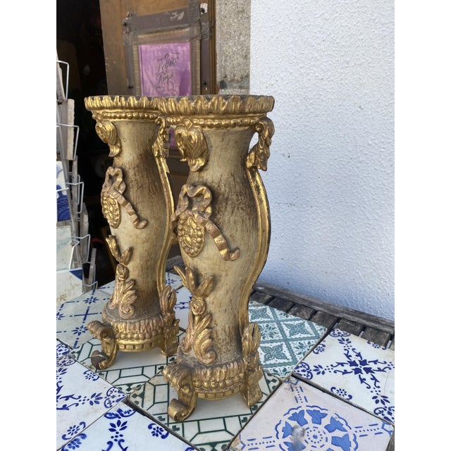 19th Century Ornaments in Chestnut, Set of 2 For Sale - Image 6 of 18