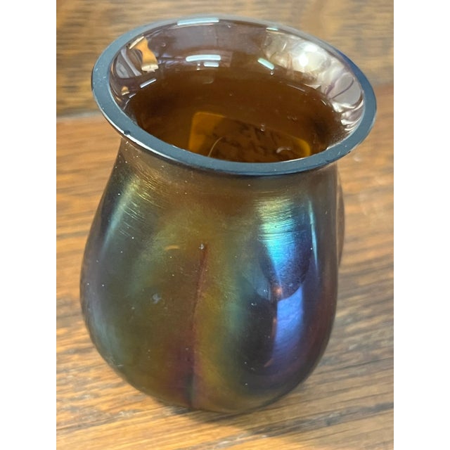 Early 20th Century Iridescent Toothpick Holder For Sale - Image 4 of 6