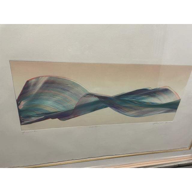Abstract Framed Wall Art Monoprint “Undertow” by Michael John March For Sale - Image 4 of 10