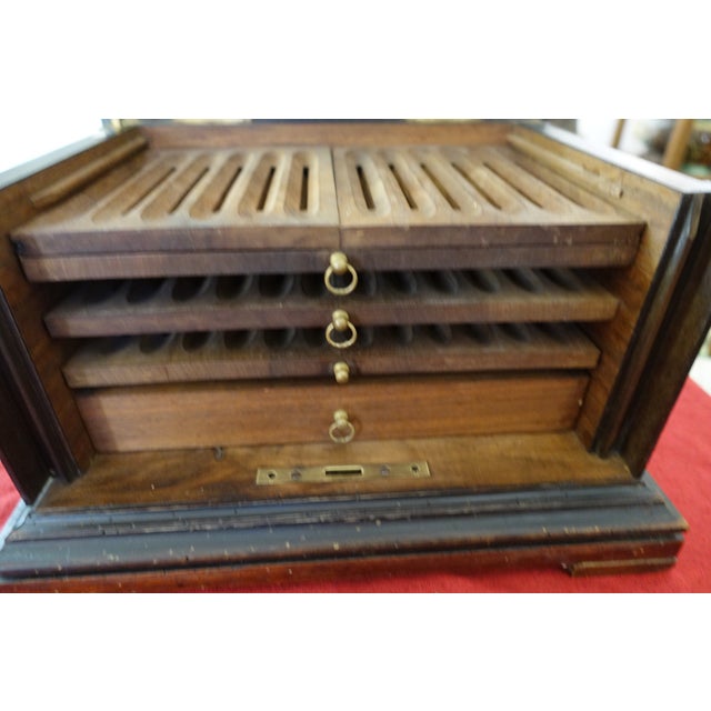 19th Century 19th Century Cigar Humidor in Mahogany For Sale - Image 5 of 7