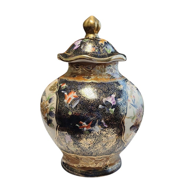 Satsuma Mid 20th Century Chinese Satsuma Lidded Vase For Sale - Image 4 of 9