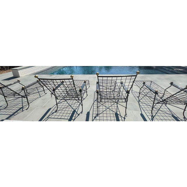 6 piece set: 4 Outdoor Chaises and 2 chairs in the Style of Mario Papperzini for J. Salterini "Amalfi" . These are wrought...