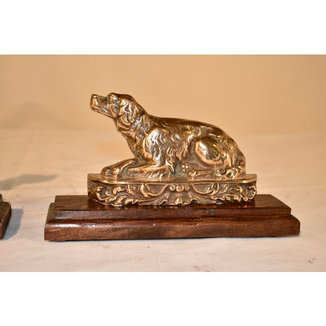 Victorian Pair of 19th Century Cast Spaniel Mantle Decorations For Sale - Image 3 of 7