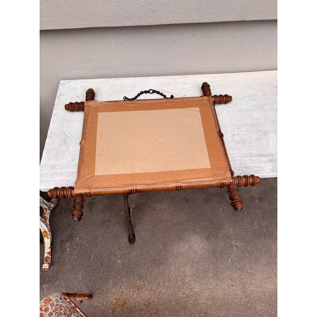 Wood French Faux Bamboo Mirror, Circa 1900 For Sale - Image 7 of 7