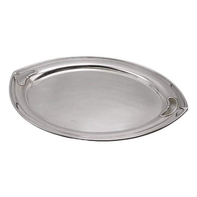 Art Nouveau Period Sterling Silver Tray England 1893 For Sale