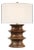 Chapman & Myers by Visual Comfort Signature Eldin 29" Table Lamp in Smoked Umber with Linen Shade For Sale