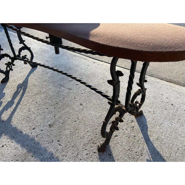 Black Antique 1900s Cast Iron Bench Photography Swivel Chair For Sale - Image 8 of 11