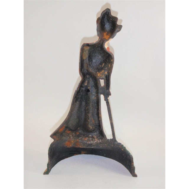 Vintage Mid Century Lady Golfer Painted Doorstop For Sale - Image 4 of 10