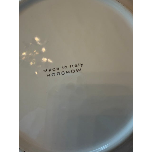 Ceramic Set of Four Vintage Horchow Italian Plates For Sale - Image 7 of 8