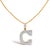Own the power of a single letter rendered like architecture. This bold “C” initial is sculpted in 10K solid yellow gold...