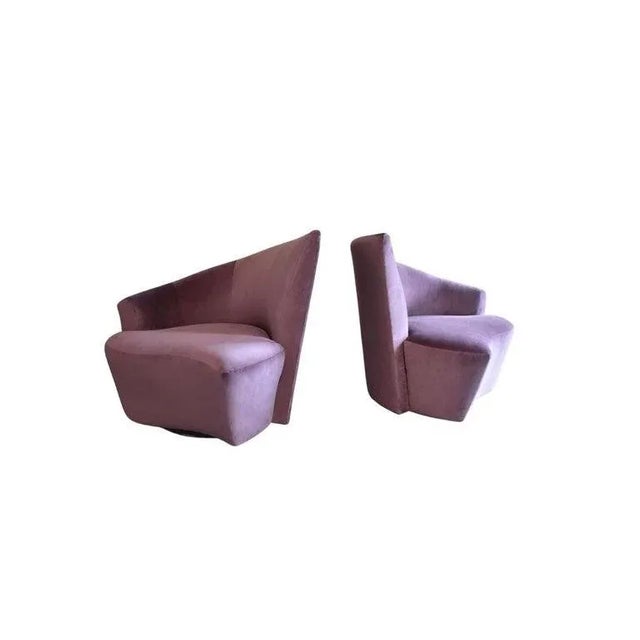 "Bilbao" Swivel Chairs by Vladimir Kagan - A Pair For Sale - Image 11 of 12