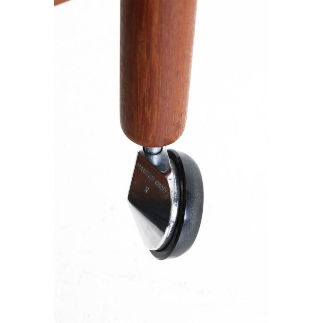 Danish AT-45 Serving Trolley in Teak by Hans J. Wegner for Andreas Tuck, 1960s For Sale - Image 10 of 15