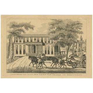Prince of Orange at Tervuren, 1820s, Paper For Sale