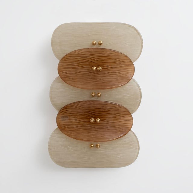 Murano Glass and Brass Wall Sconces, 2000, Set of 2 For Sale - Image 9 of 9