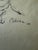 Impressionist 1951 Pencil Sketch by Dimitrie Berea - Possible Self-Portrait For Sale - Image 3 of 3