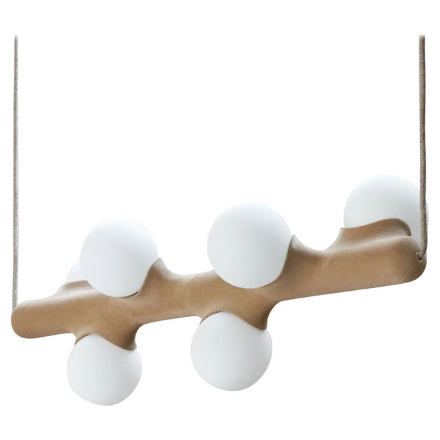 Prickly Pear Velvet 6 Horizontal Pendant Lamp by Mickael Koska For Sale