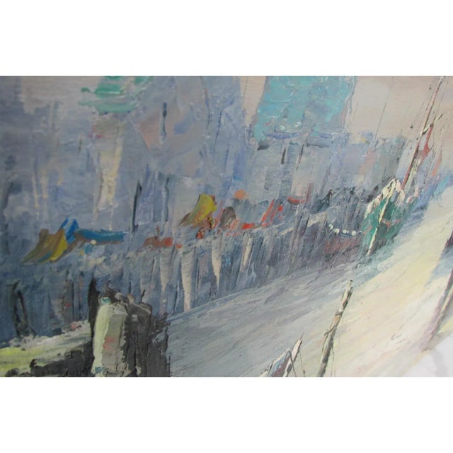 Marines Oil on Canvas, 1940s For Sale - Image 3 of 6