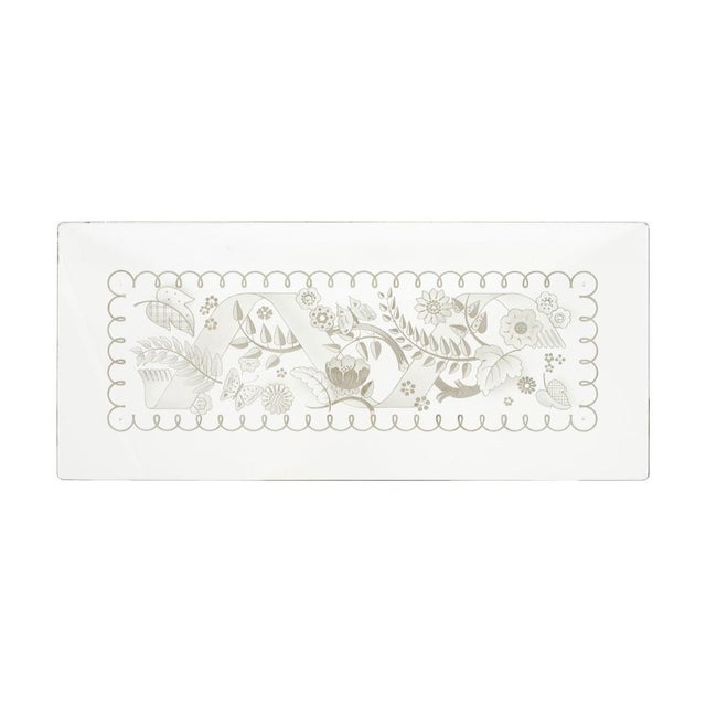 Vintage Brass Coffee Table with Engraved Glass Top from Fontana Arte, 1950s For Sale - Image 10 of 11