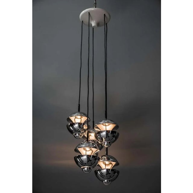 Chromed Chandelier from Kaiser Leuchten, Germany, 1960s For Sale - Image 12 of 17