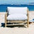Wood Bali Patio Teak Olefin Cushion Outdoor Lounge Chair by Artesia For Sale - Image 7 of 8