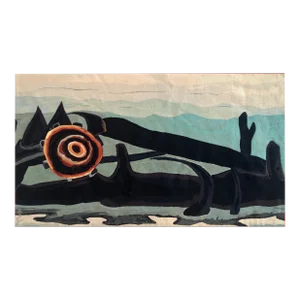 (after) Arthur Dove, Handmade Wool Tapestry Abstract American Modernist Arthur Dove Aubusson Style