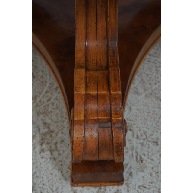 Henredon Italian Style Distressed Finish Round Center Table For Sale - Image 9 of 12