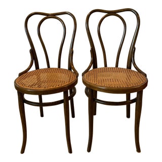 Original Thonet Austria #18 Bistro Cafe Chairs - a Pair For Sale