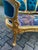 1970s French Louis XVI Blue Velvet Gilt Beechwood Corbeille Settee For Sale - Image 6 of 15