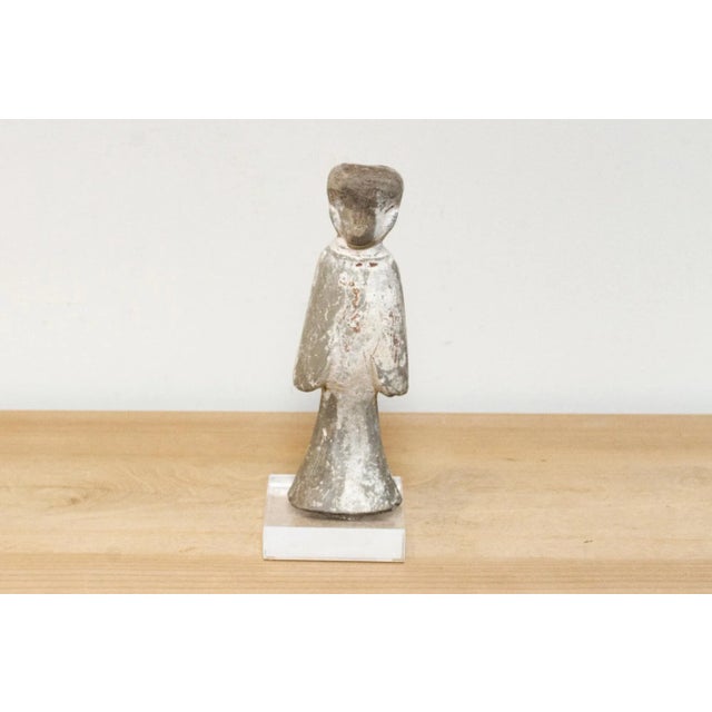 Ceramic Antique White Court Lady Pottery Figure For Sale - Image 7 of 8