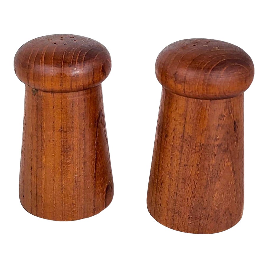 Mid Century Goodwood Teak Salt and Pepper Set, a Pair Chairish