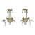 Pair of French Bronze and Rock Crystal 2-Light Sconces For Sale